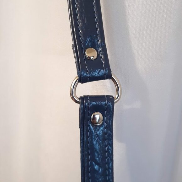 New Boho Tie Dye & Faux Leather Purse Shoulder bag Navy White coastal hippie - Picture 8 of 14